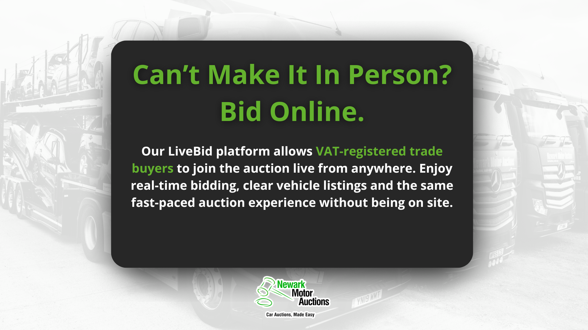 Can't Make It in Person? Bid Online.